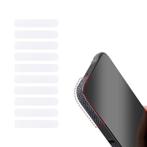 20 Pack Cell Phone Grip Tape Strips Rubber Non Slip Side Sticker Adhesive Grippy Bumper Frame Stickers for iPhone Case Magnetic Mobile Phone Case Commuter Series Cases Smartphone Tablet Frame