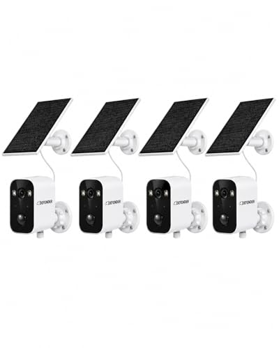 Defender Solar Powered 4K AI Security Camera 4 Pack