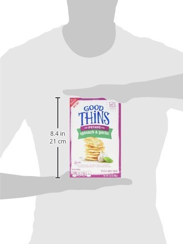 Good Thins: The Potato One - Spinach & Garlic Crackers, 3.75 Ounce, (Pack of 6)