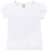 Lovetti Lilax Baby Girls' Basic Short Puff Sleeve Round Neck T-Shirt 12-18M White