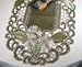 Embroidered Table Runner with Daisy Flowers Green Leaves on Brown, Approx 14 By 34 Inch, Machine Washable
