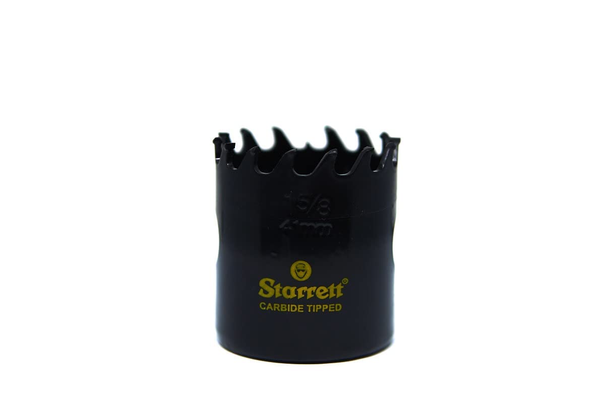 Starrett Tungsten Carbide Tipped Hole Saw - CT158 Deep Cut Holesaw Cutter - For Wood Suspended Flooring Reinforced Concrete & Fibreglass - 41MM — image 1