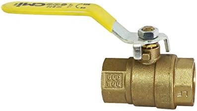 CMI 941-LF 3/8" Inline Brass Ball Valve, Lever Handle, Female NPT/IPS Threads