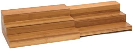 Lipper International 8807 Bamboo Wood Expandable 3-Tier Step Shelf