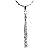 chelseachicNYC Crystal Flute Musical Instrument Necklace Silver