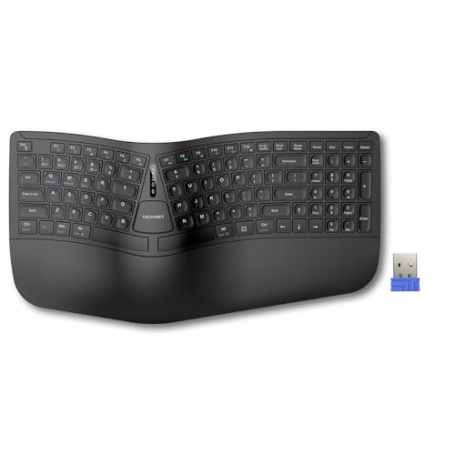 TECKNET Wireless Ergonomic Keyboard Rechargeable
