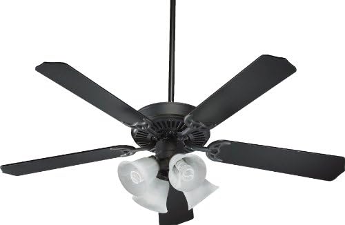 Quorum International 77525-8195 Capri V 52-Inch 4 Light  CFL Ceiling Fan, Old World Finish with Faux Alabaster Glass Shades and Reversible Blades