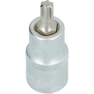 BRILLIANT TOOLS BT022721 1/2 Inch RIBE Bit Socket, 55 mm Long, M6 [Powered by KS Tools]