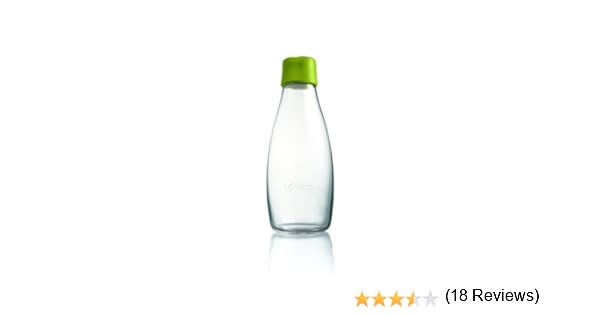 Retap ApS Botella de Vidrio de borosilicato, pequeña, Verde ...