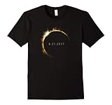 Mens Total Solar Eclipse Summer August 21st 2017 T Shirt Large Black