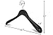 JS HANGER Heavy Duty Broad Shoulder Coat Hangers for Garment, Black with Anti-rust Hook, 5 Pack