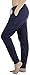 ToBeInStyle Women's Solid Print French Terry Jogger Pants - Eclipse - Large