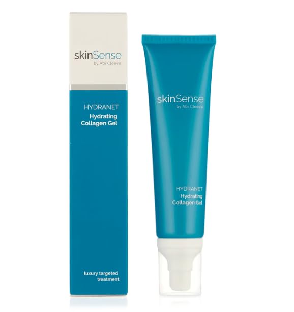 SkinSense Hydranet Hydrating Collagen Gel 100ml, Collagen Moisturiser, Vegan Collagen Gel, Hydrating Face Serum, Plant-Based Collagen Face Mask, Menopausal Cooling Gel