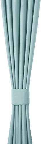 image for AmazonBasics Room Darkening Blackout Window Curtains with Tie Backs Se