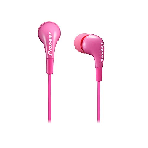 Pioneer in-Ear Earbud Lightweight Headphones Crystal Clear Sound (Pink)