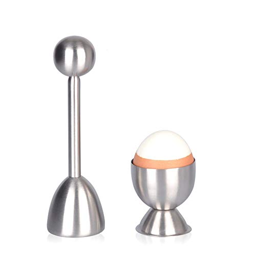 image for TripleLife Egg Topper Set Egg Cutter Topper Set Egg Cracker for Hard &