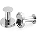 Mavoro Strong Magnetic Hooks for Hanging Coats and Bags. Set of 2 Chrome Magnet Hooks Heavy Duty Magnets, Neodymium 52 Rare Earth Magnets. Push Pin Style Magnet Hook for Refrigerator, Locker etc