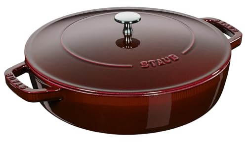 STAUB Braising Pan, Cast Iron Casserole 28 cm, 3.7 L, Made in France