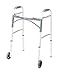 Drive Medical Deluxe Two Button Folding Walker with 5-Inch Wheels primary