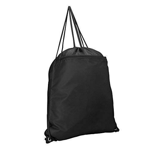 DALIX Sock Pack Drawstring Backpack Bag Sack in Black