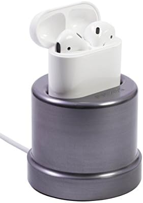 Juoos Charging Dock Stand for Apple Airpods Wireless Bluetooth Headphone Case [Use with Original Cable] (Space Gray)