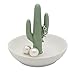 WANYA Cactus Ring Holder for Jewelry, Ceramic Trinket Tray Room Decor Jewelry Dish for Rings Earrings Bracelets Necklace Organizer, Birthday Wedding Graduation Gifts