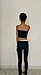Tuesdays2 Strapless Short Chest Binder Top for Tomboy Lesbian (M, Black)