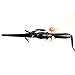 MHU Curling Iron with Pro Tourmaline Ceramic Tapered 25mm-19mm Diameter, Hair Curling Wand Travel Black Barrel, Hair Salon Curler Waver Maker, with Stand Rotation Cord Anti-scald Cool Tip