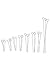 Housweety 800 PCs Mixed Silver Plated Eye Pins Findings