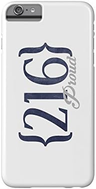Cleveland, Ohio - 216 Area Code (Blue) (iPhone 6 Plus Cell Phone Case, Slim Barely There)