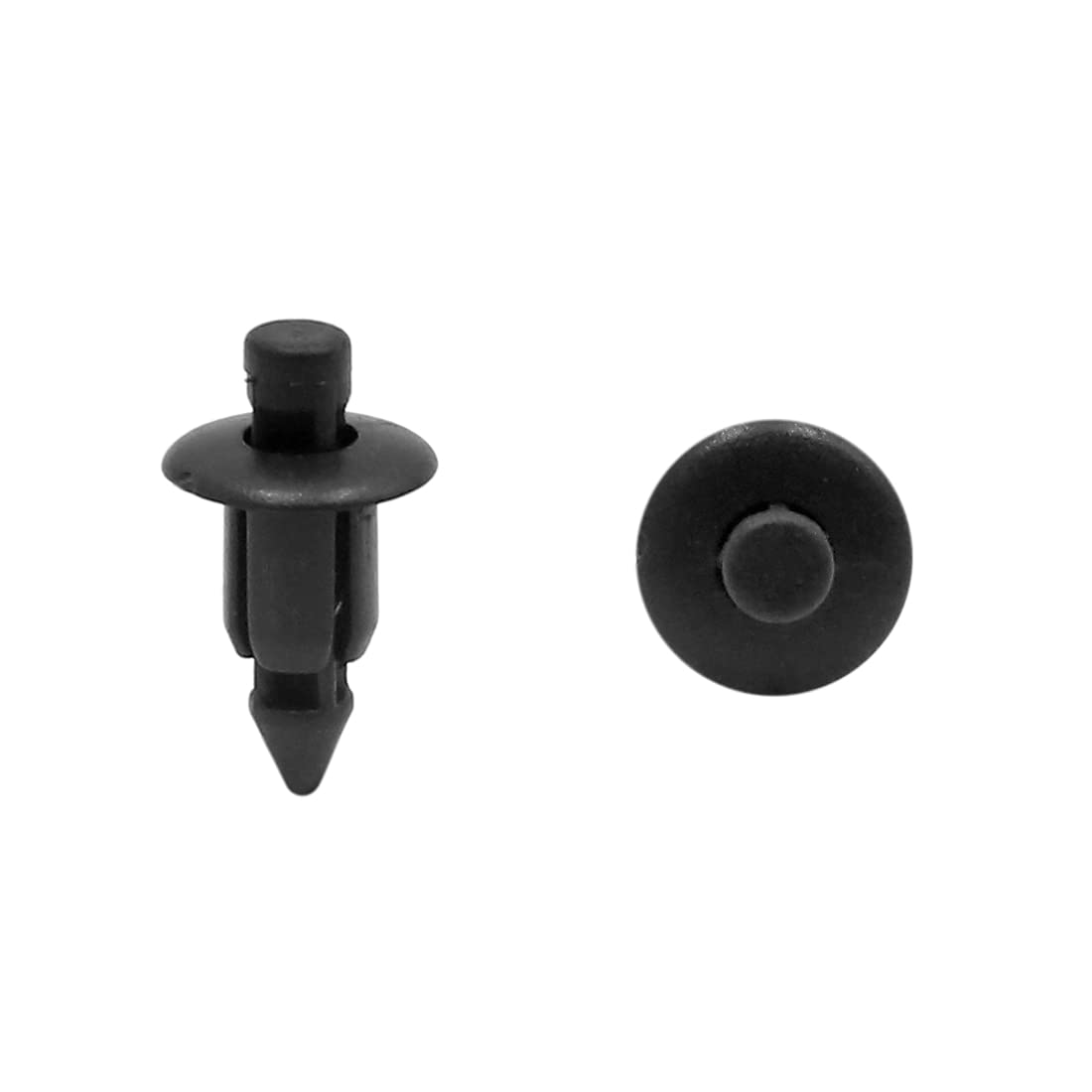 sourcing map 20 Pcs 6mm Hole Dia Black Plastic Push Rivet Interior Car Door Clips