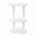 Zenna Home 480W, Corner Bath and Shower Caddy, White