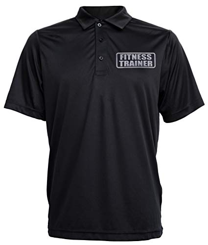 Conspiracy Tee Fitness Trainer Polo, Reflective Design, Performance Polo, Personal Trainer Black - Thumbnail 5