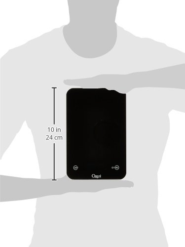 Ozeri Touch Professional Digital Kitchen Scale (12 lbs Edition), Tempered Glass in Elegant Black