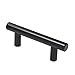 Probrico 15 Pack 2-1/2 Inch Hole to Hole Spacing Flat Black Modern Cabinet Hardware Drawer Handle Kitchen Cupboard T Bar Pull Dresser Knobs Set
