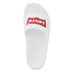 Levi's Men's Batwing Slide 2 Sandal, White, 12