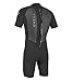 O'Neill Men's Reactor-2 2mm Back Zip Short Sleeve Spring Wetsuit, Black/Black, 2XL