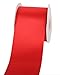 LaRibbons Double Face Satin Ribbon Roll, 3 inch Wide, Red, 25 Yards