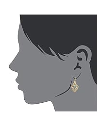 Disney Aladdin Princesa Jasmine - Pendientes colgantes chapados en oro con cristales de filigrana