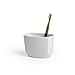 Umbra Corsa Toothbrush Holder, Holds Electric Toothbrushes and Toothpaste, White