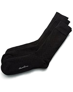 Men's 3-Pair Windowpane Crew Socks