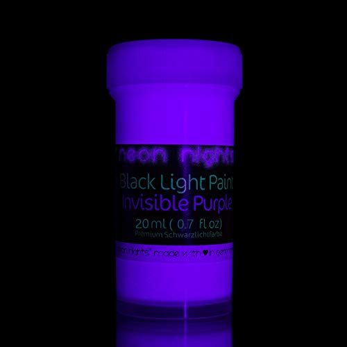 Invisible Blacklight Paint by neon nights Set of 8 Invisible UV