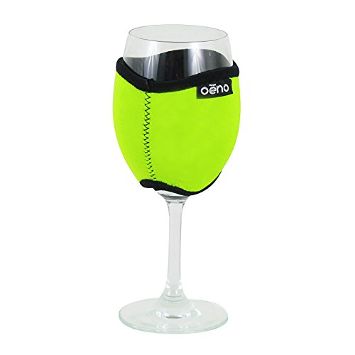 Oenophilia Vino Hug Neoprene Wine Glass Sleeve, Spring Green