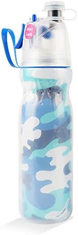 laize Spray Mist Squeeze Bottle, Unique Antibacterial Lids Design Mist Water Bottle Unique Mist Lock Design,Insulated Drinking & Misting Sport Water Bottle Mist Sprayer, Outdoor Hydration 590ml
