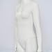 Weigou Women Jumpsuits Deep V Neck Long Sleeve Bodycon Stretch Jumpsuit Leotard Bodysuit Tops (White, M)
