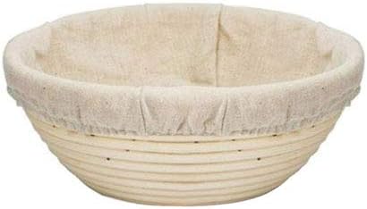 Raintoad 9 Inch Bread Proofing Basket, Baking Dough Bowl Gifts for Bakers Proving Baskets for Sourdough Lame Bread Slashing Scraper Too lwith Cloth Liner