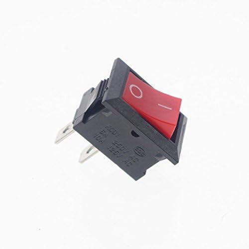 5Pcs RED Rocker 2 Pin ON OFF Toggle SPST Switch AC 250V 6A