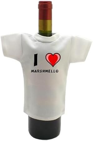 Shopzeus Camiseta blanca para botella de vino con Amo Marshmello (nombre de pila/apellido/apodo): Amazon.es: Hogar