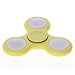 Double-sided LED Hand Spinner Fidget Toy, Finger Spinner, Mmrm High Speed Up to 1-3 Mins Spins, EDC ADHD Focus Tri-spinner,Yellow