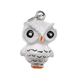 Hand Painted 3D Resin Charm - Snow Owl - White 20mm (1)